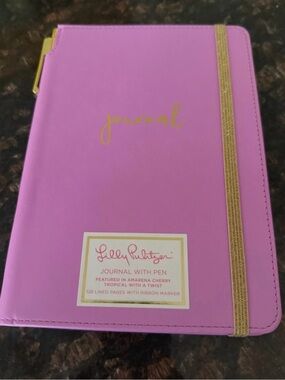 Lilly Pulitzer Pink Journal with Gold Accents
